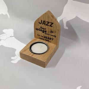 Personalised Backed Memorial Candle Holder