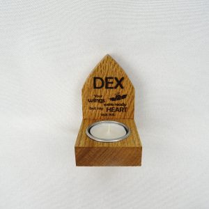 Backed Memorial Candle Holder