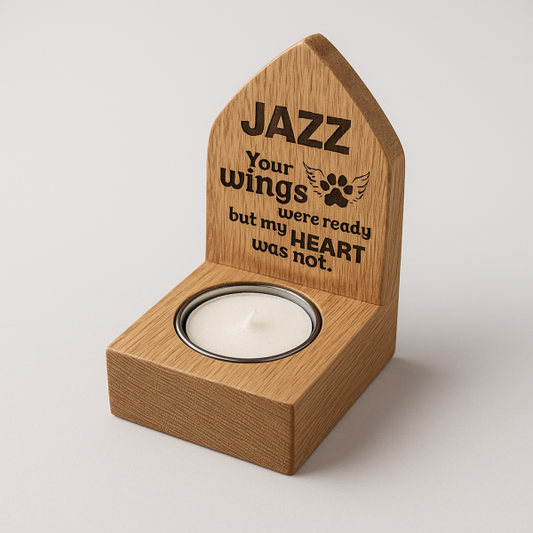 Backed Memorial Candle Holder