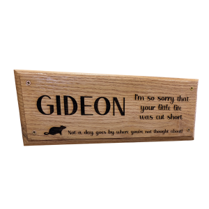 Oak Wall Memorial Plaque 20" x 6"