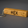 Personalised Oak Block Keyring - Large - Image 3