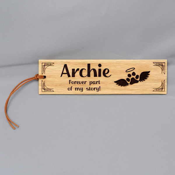 Personalised Oak Bookmark
