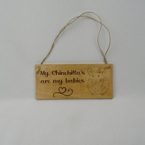 Hanging Sign 'My Chinchilla's Are My Babies'