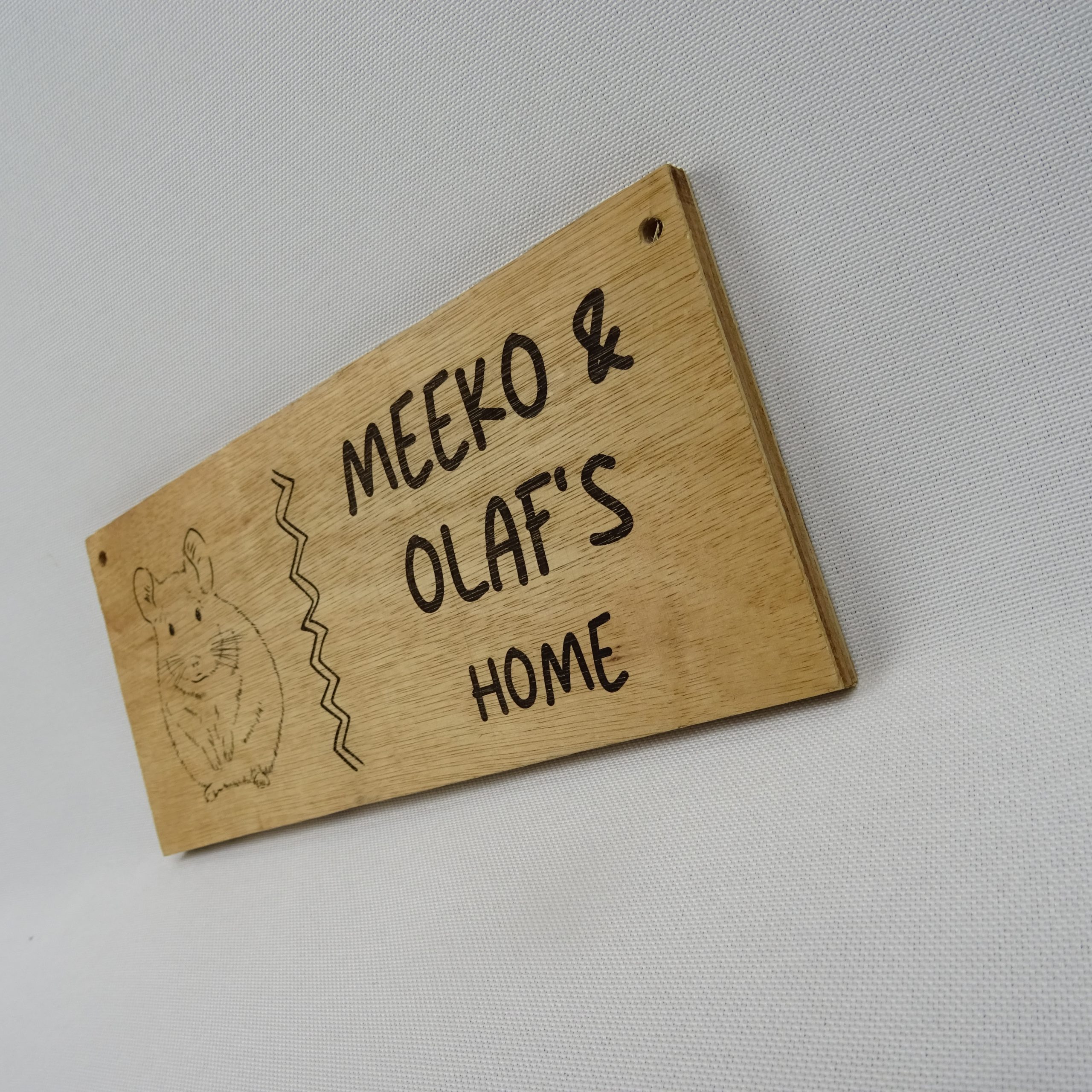 Personalised Hanging Sign - Chinchilla - Image 2