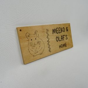 Personalised Hanging Sign - Chinchilla