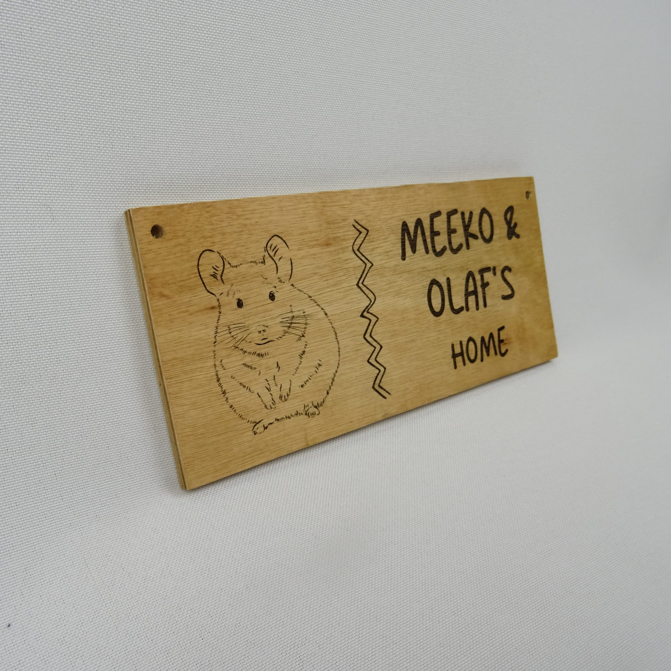 Personalised Hanging Sign - Chinchilla