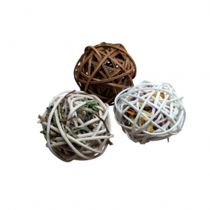 Stuffed Large Wicker Balls - 3 Pack